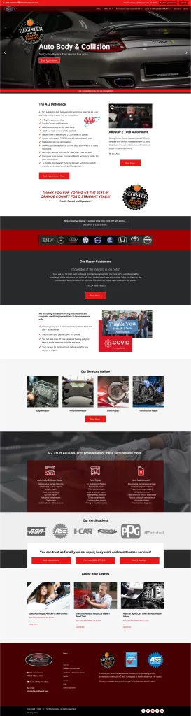 Welcome to our website homepage for premier auto body and collision services. Discover testimonials, explore our range of expert services, and find easy contact information. Proudly partnered with Ceemi Agency to optimize our digital presence, enhancing your online experience.