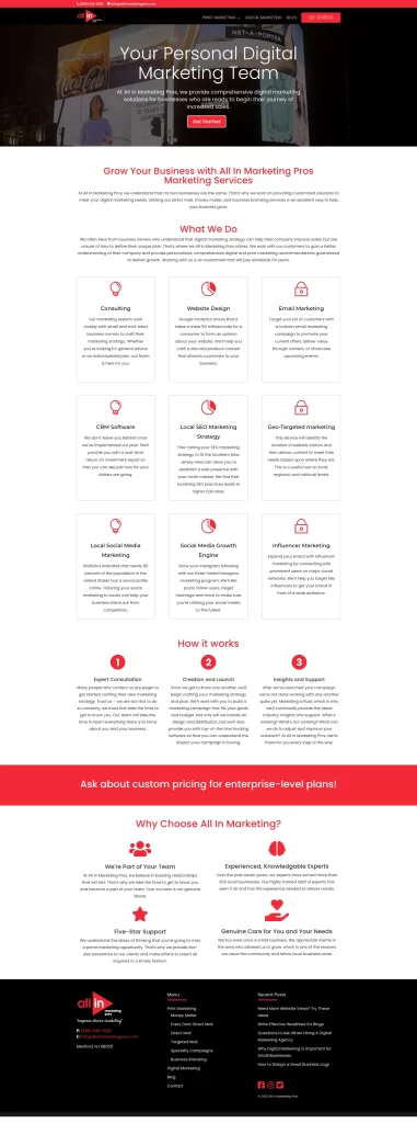 Ceemi Agency offers exceptional digital marketing services, including SEO, email marketing, and web design. Our website features a sleek red and white layout that highlights our commitment to creativity and results-driven strategies.