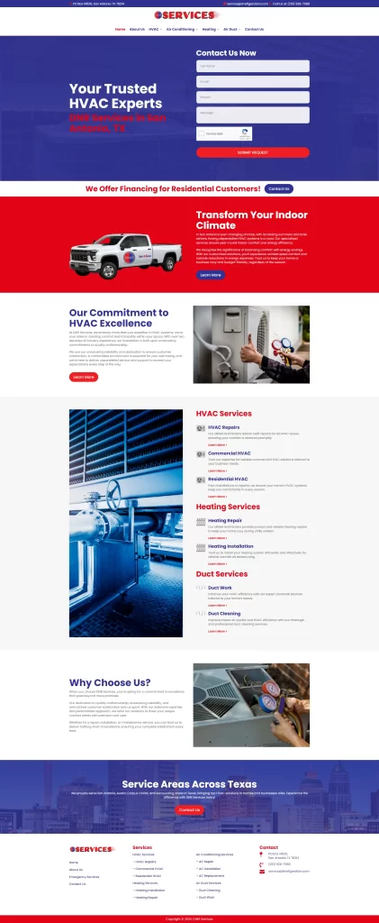 Explore our HVAC services website to find comprehensive service details, Texas service areas, and financing info. Stay connected with ease through our contact form. Brought to you by Ceemi Agency, leaders in digital marketing for the industry.