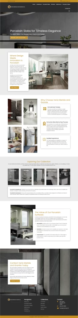 Explore our webpage featuring exquisite porcelain slab products, design inspiration, benefits, and contact information for Venix Marble. Proudly presented with a touch of digital marketing expertise from Ceemi Agency to elevate your experience.