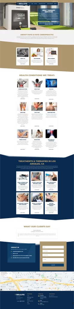Faye & Faye Chiropractic's website showcases treatments, conditions, testimonials, and contact information. Discover how our expert care can transform your health. With an integrated digital marketing approach, we ensure you have all the information you need right at your fingertips.