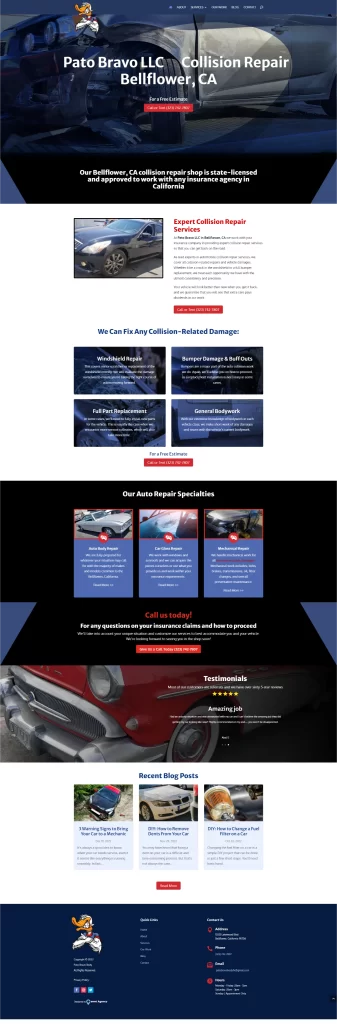 Discover Pato Bravo LLC in Bellflower, CA, your trusted partner for collision repair services. Explore our comprehensive services and contact details. Proudly partnered with Ceemi Agency for top-notch marketing solutions.