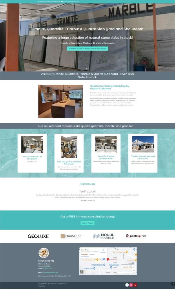 Explore our website to discover a stunning array of granite, marble, and quartz slabs. With detailed informational text and vibrant images, you'll be inspired. Connect with us through our contact details. In partnership with Ceemi Agency, we bring you the best in digital marketing strategy.